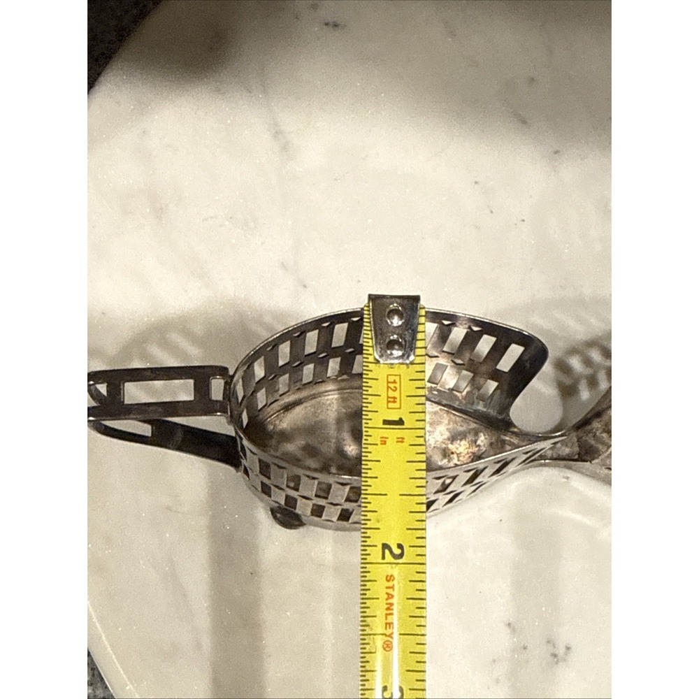 Vtg Apollo EPNS Bernard Rice's Sons Silver Plated Double Spoon Holder Basket USA - Picture 10 of 10